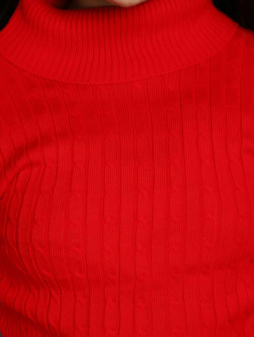 girls red turtle neck sweater - 20595962 -  Standard Image - 5