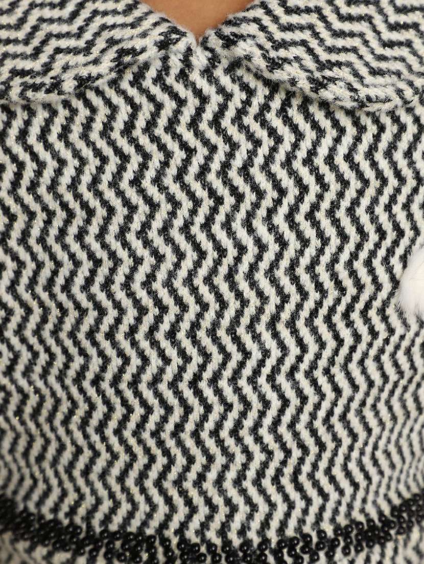 girls black self-designed full sleeve sweater  - 20595979 -  Standard Image - 5