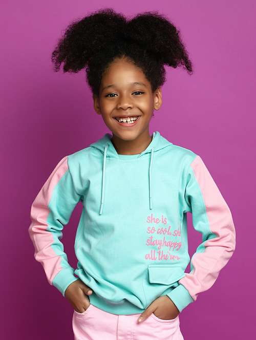 kids sleeves taped detailed hooded sweatshirt - 20596016 -  Standard Image - 0