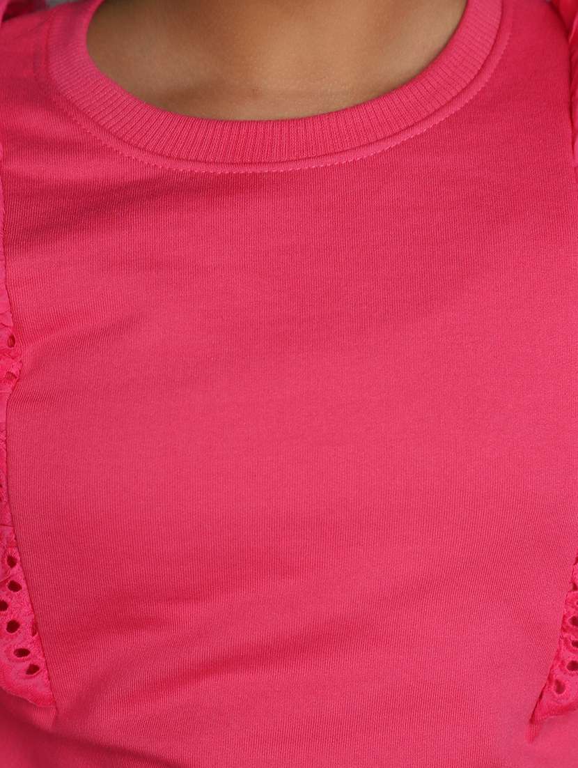 girls long sleeves plain sweatshirt - 20596062 - Standard Image - 5