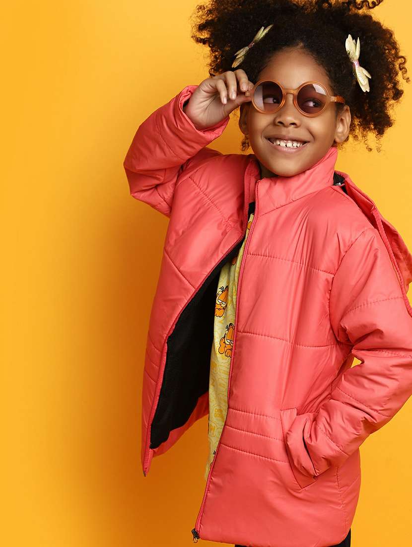 kids solid detachable hooded jacket - 20596077 - Standard Image - 3
