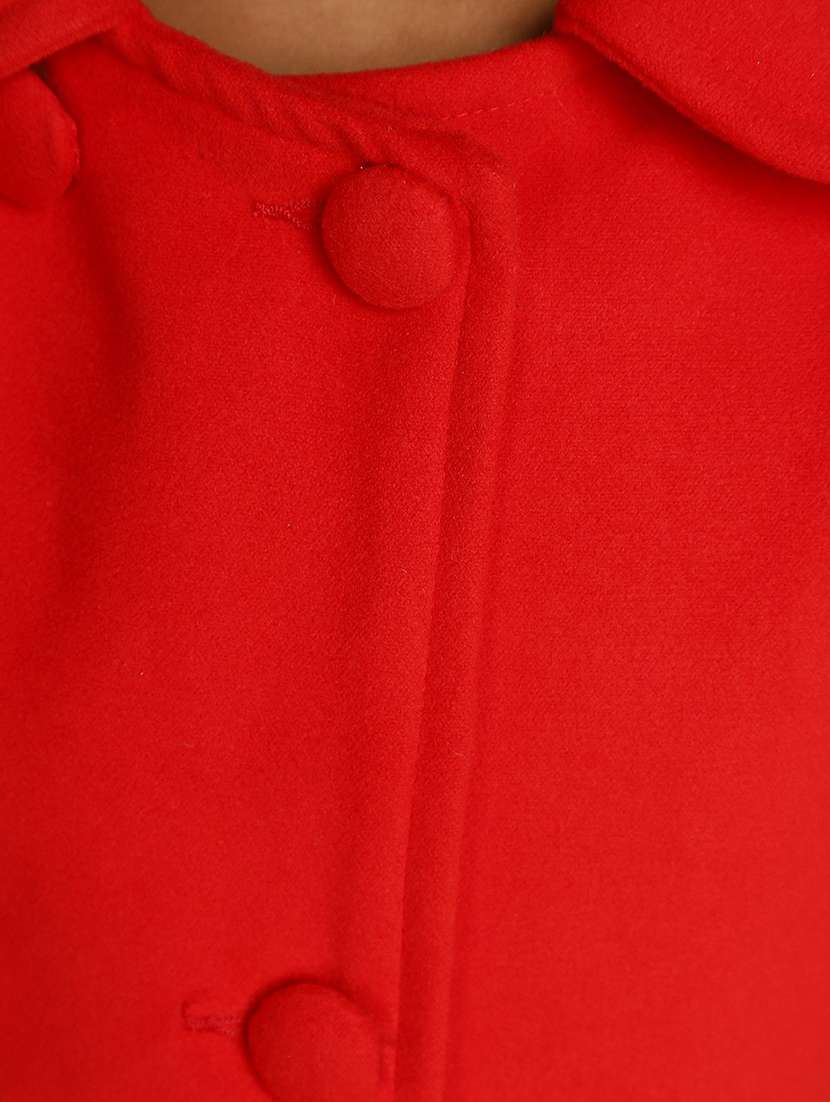 girls red solid jacket - 20596081 -  Standard Image - 5