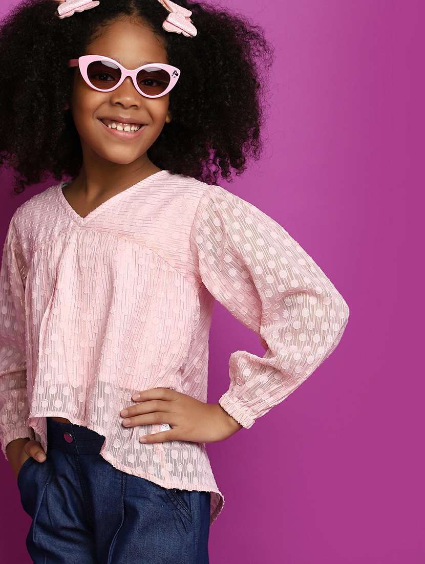 girls v-neck top - 20596130 - Standard Image - 3