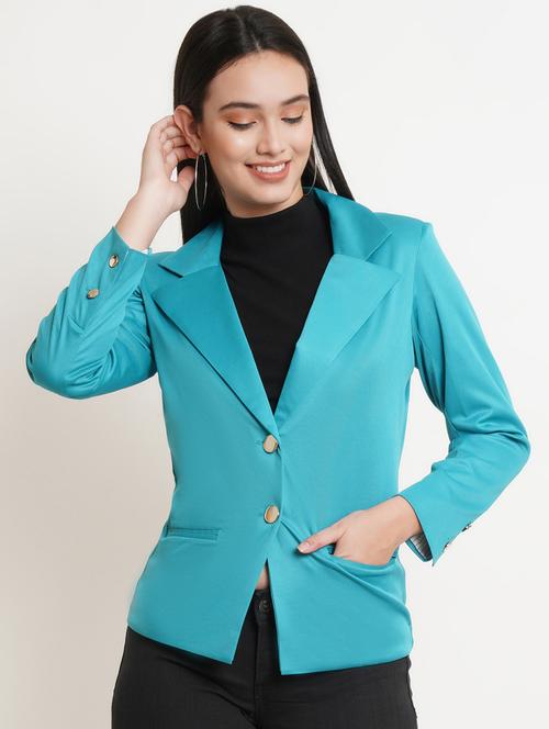 women solid formal blazer - 20596145 - Standard Image - 0