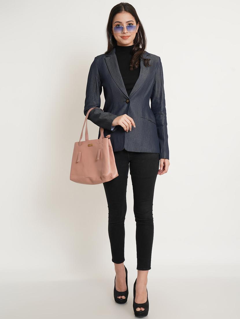 women solid formal blazer - 20596146 - Standard Image - 3