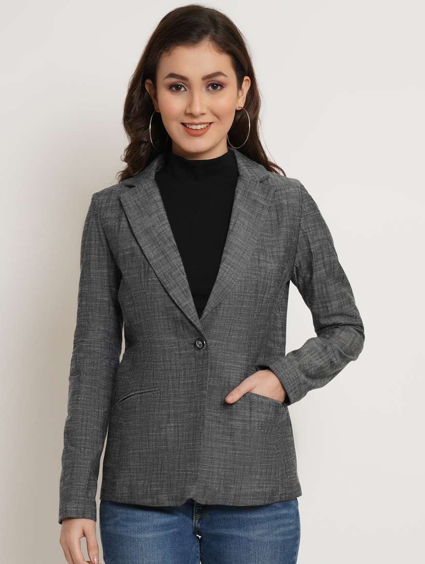 women solid formal blazer - 20596147 - Zoom Image - 0