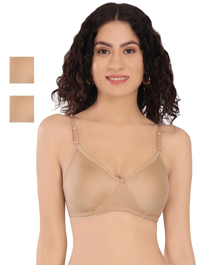 women pack of solid t-shirt bra