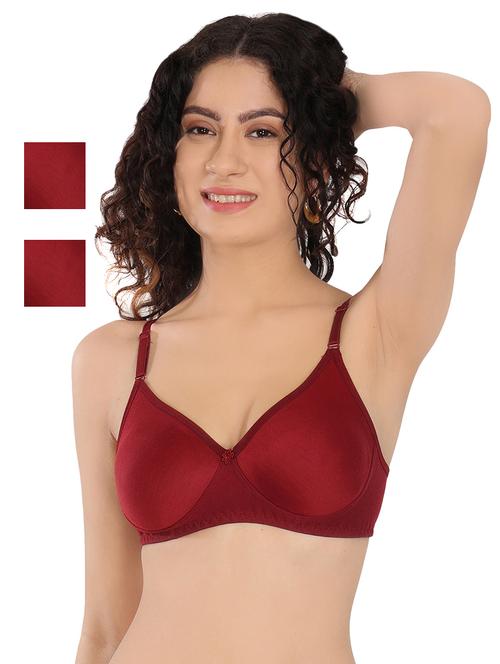 women pack of 3 solid t-shirt bra - 20596824 - Standard Image - 0