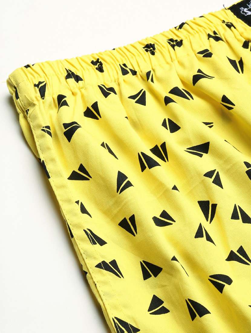 yellow all over printed cotton blend boxer - 20597922 - Standard Image - 8