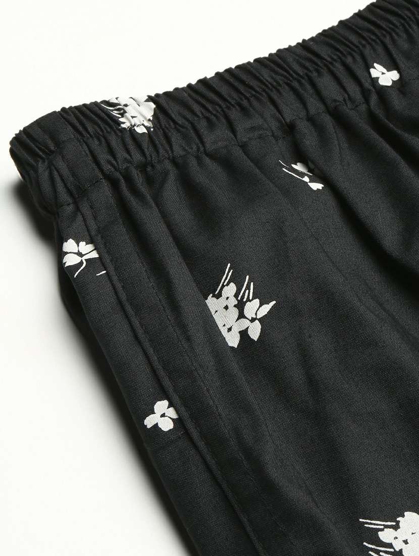 black floral printed cotton blend boxer - 20597924 -  Standard Image - 8