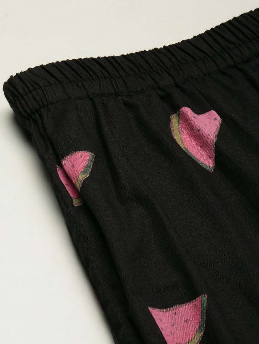 black quirky printed cotton blend boxer - 20597944 -  Standard Image - 8