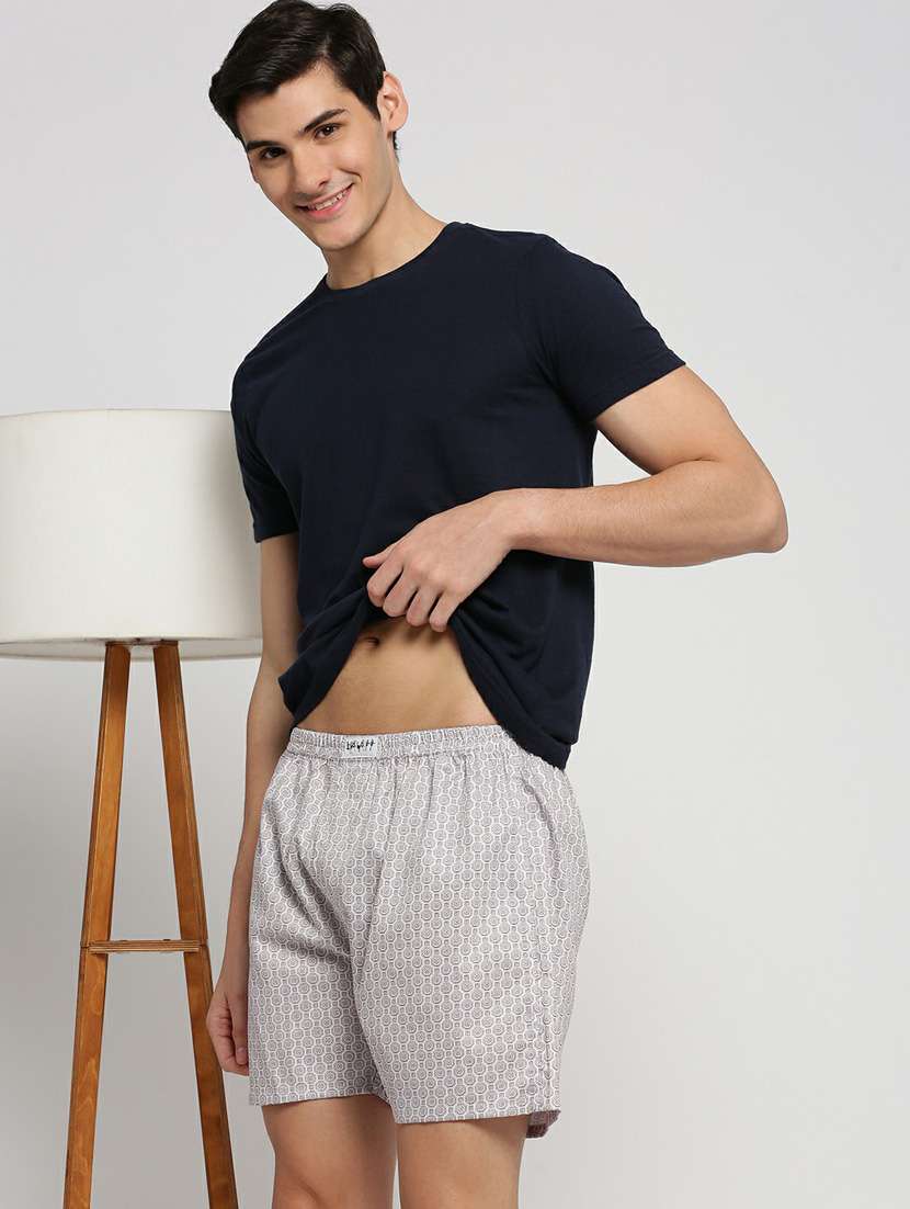 white all over printed cotton blend boxer - 20597945 -  Standard Image - 3