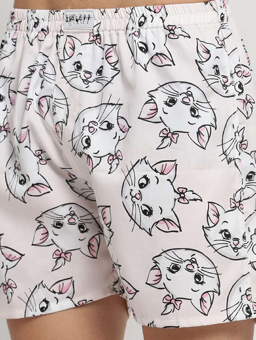 pink quirky printed cotton blend boxer - 20597949 -  Standard Image - 5