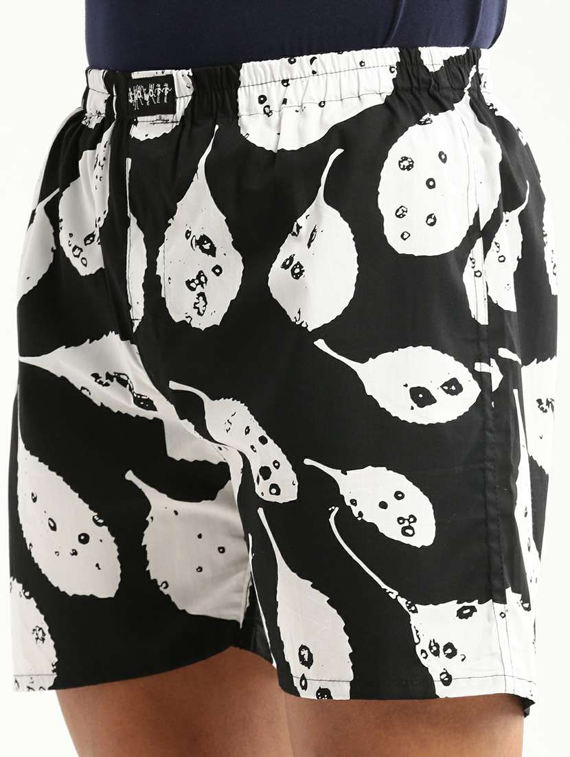 black printed cotton blend boxer - 20597953 -  Standard Image - 5