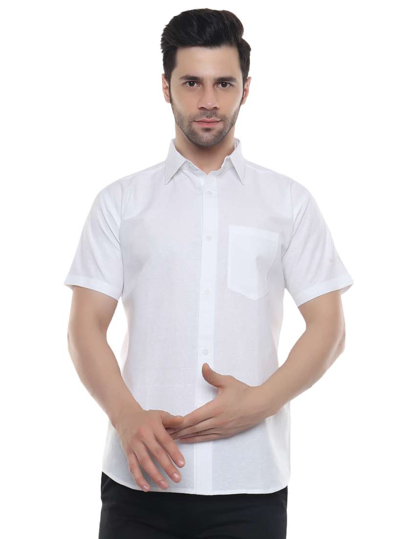 men white regular fit collared casual shirt