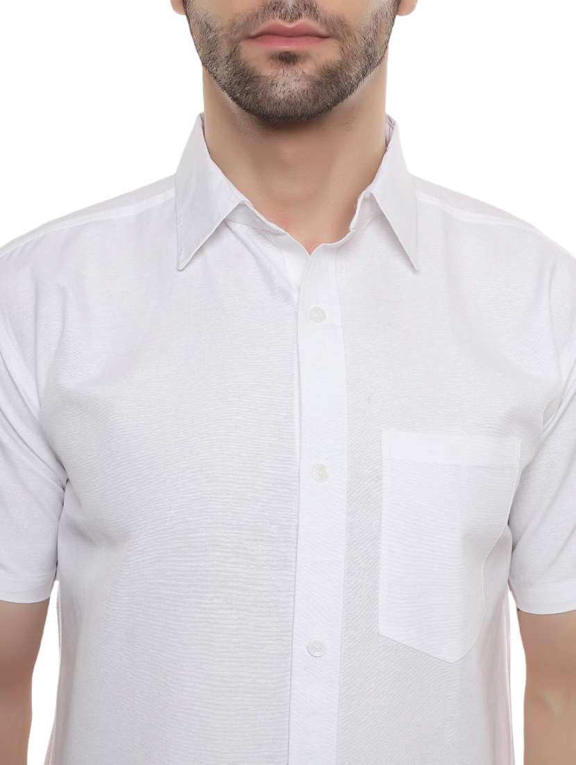 men white regular fit collared casual shirt - 20598478 -  Standard Image - 5