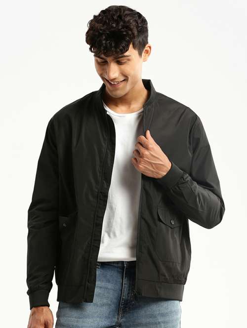 black nylon bomber jacket - 20598515 - Standard Image - 0