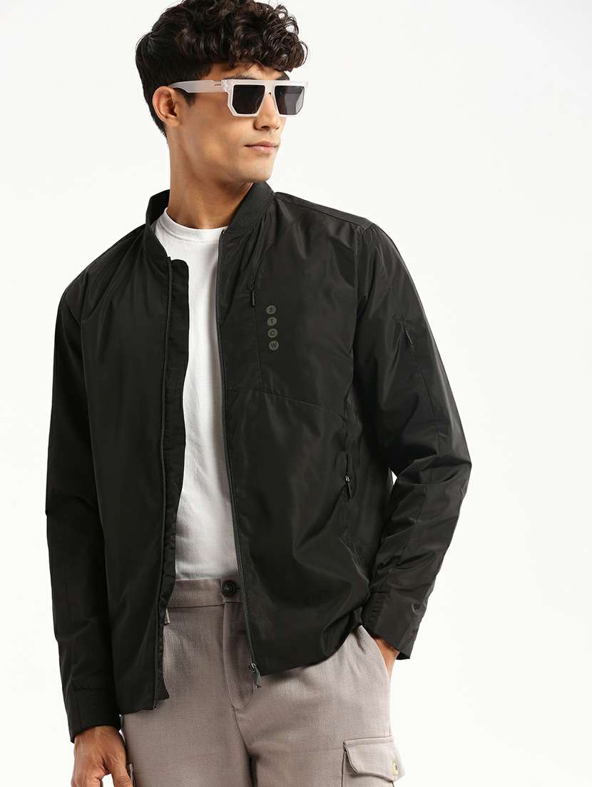black nylon bomber jacket - 20598517 -  Standard Image - 3