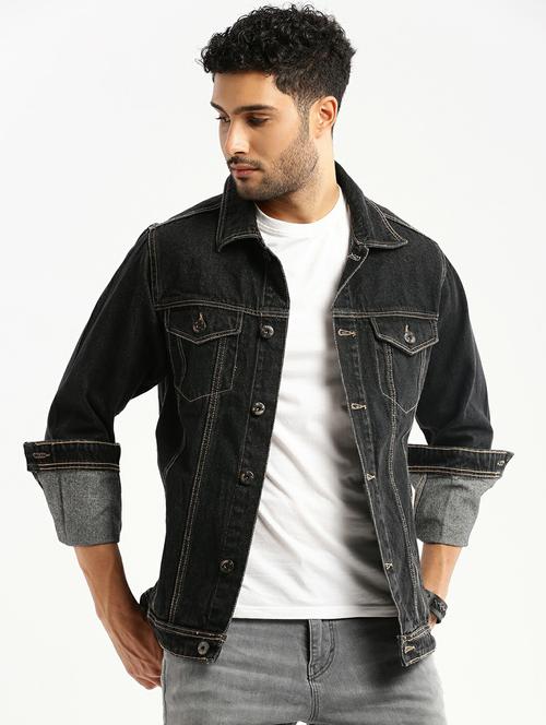 black denim jacket - 20598527 -  Standard Image - 0