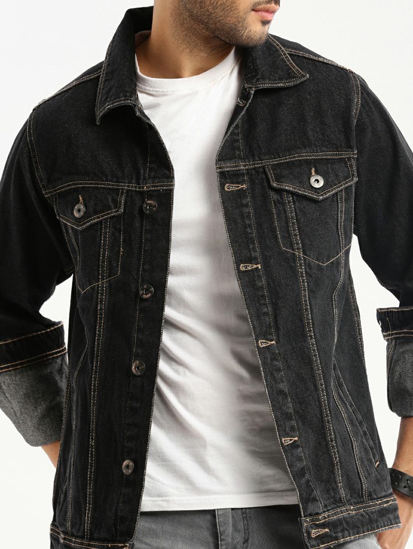 black denim jacket - 20598527 - Standard Image - 3