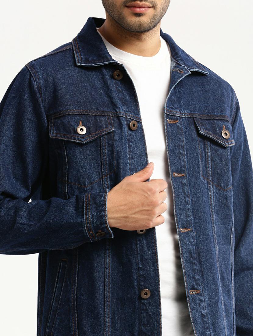 navy blue denim jacket - 20598537 - Standard Image - 5