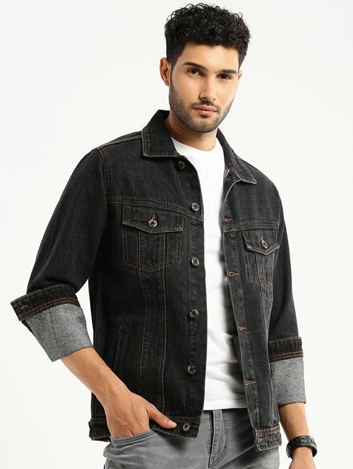 black denim jacket - 20598543 -  Standard Image - 0