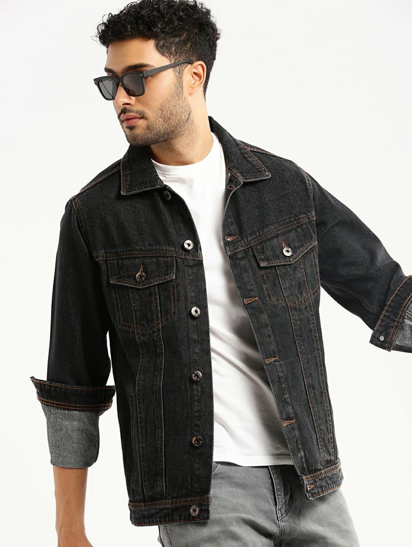 black denim jacket - 20598543 - Standard Image - 3