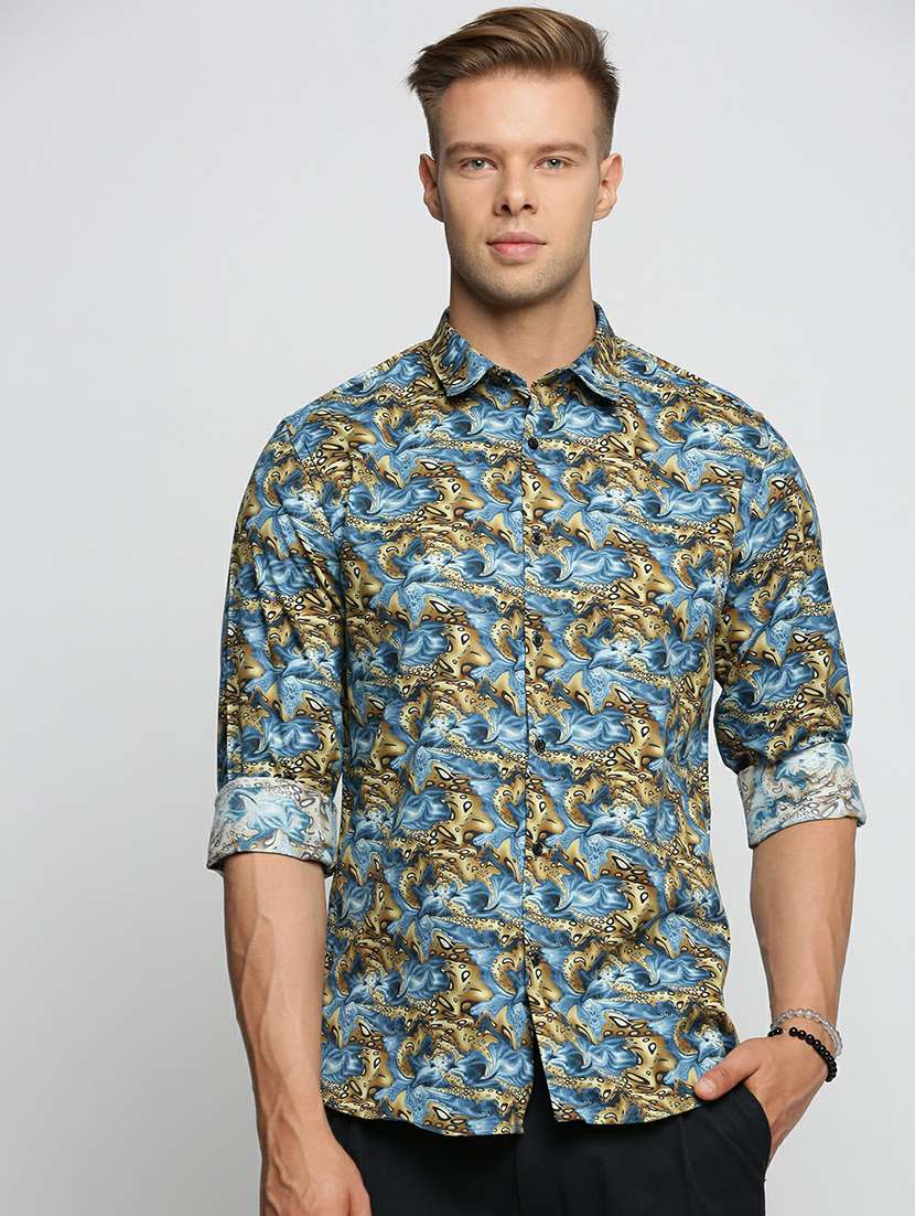 multi colored cotton blend casual shirt - 20598678 - Zoom Image - 0