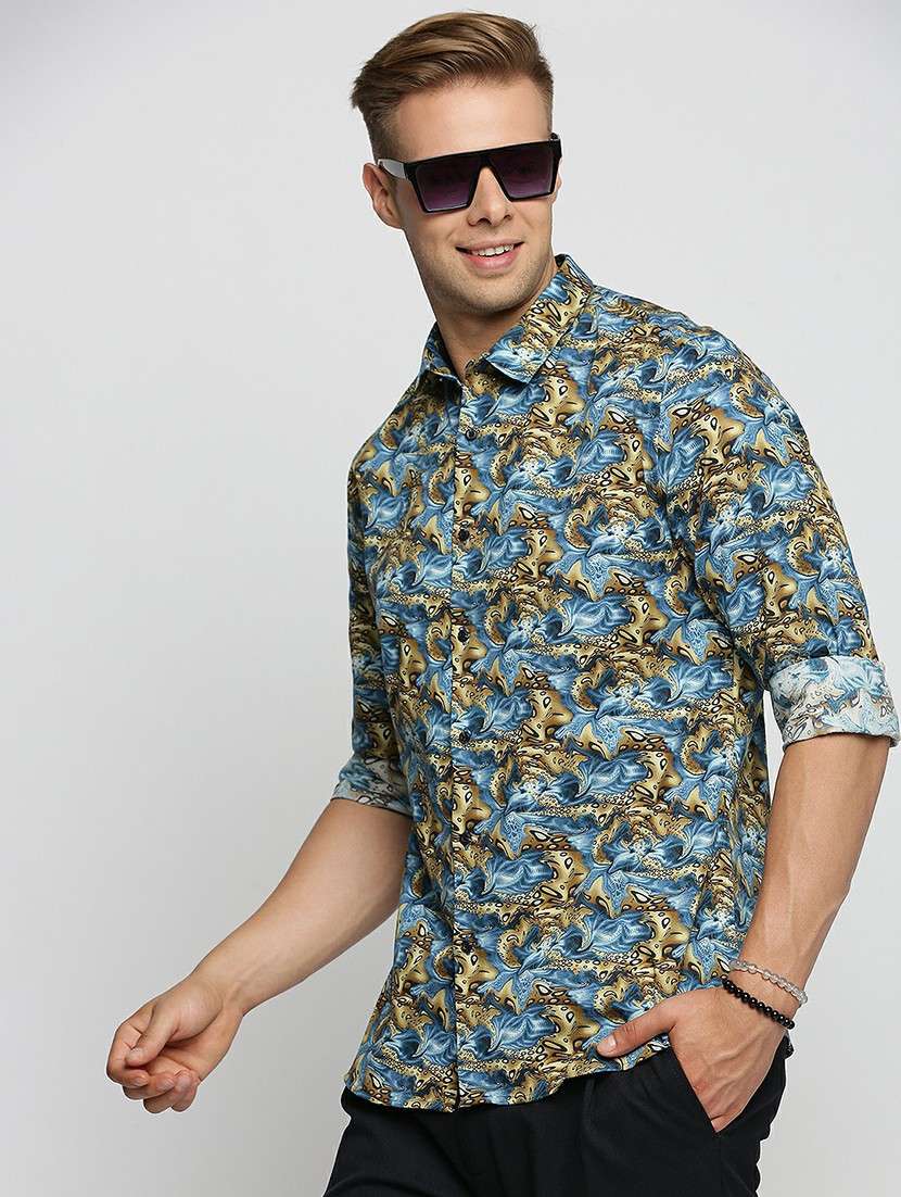 multi colored cotton blend casual shirt - 20598678 - Standard Image - 3
