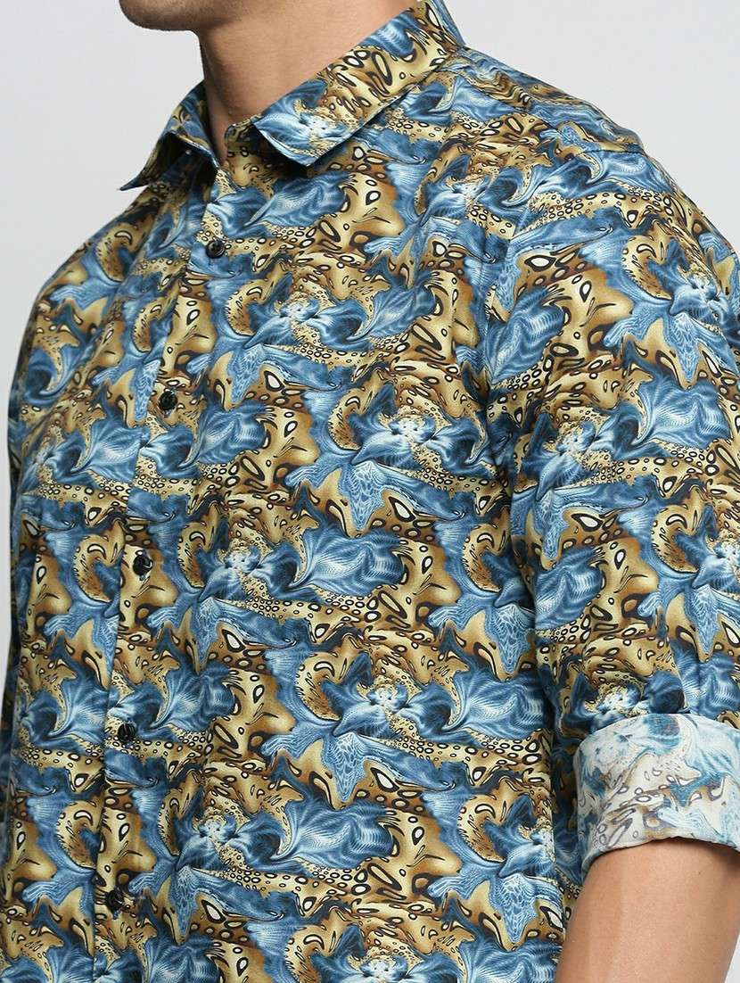 multi colored cotton blend casual shirt - 20598678 - Standard Image - 5