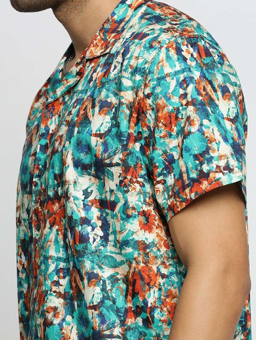 blue cotton blend casual shirt - 20598702 -  Standard Image - 5