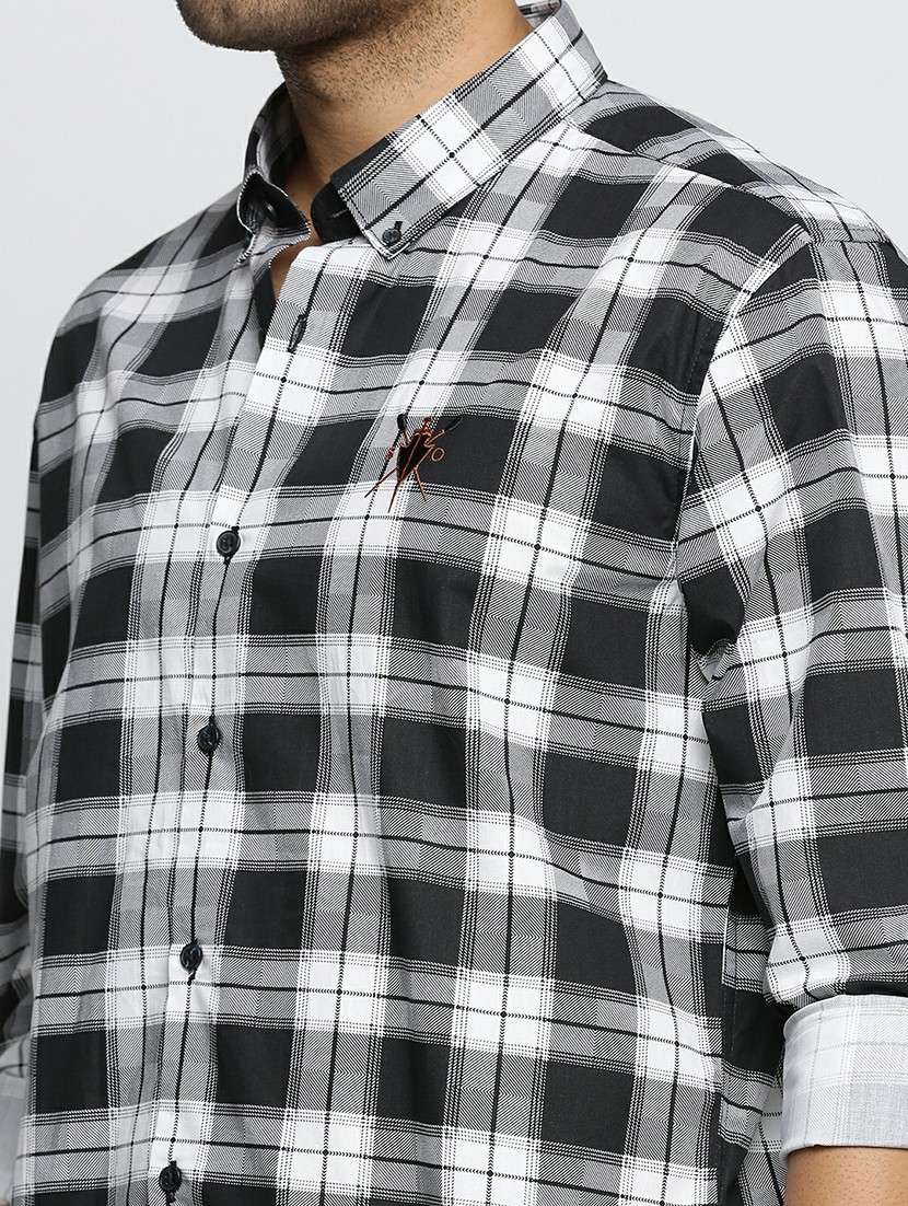 black cotton blend casual shirt - 20598744 - Standard Image - 5