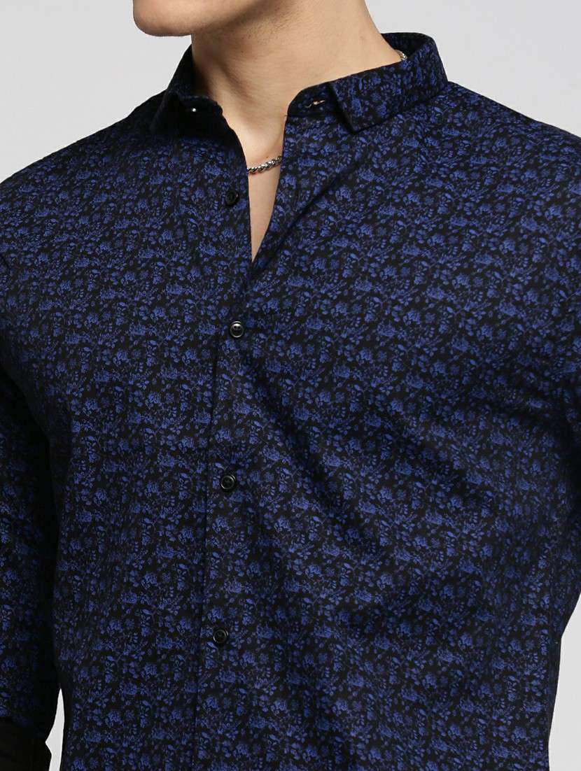 black cotton blend casual shirt - 20598777 - Standard Image - 5