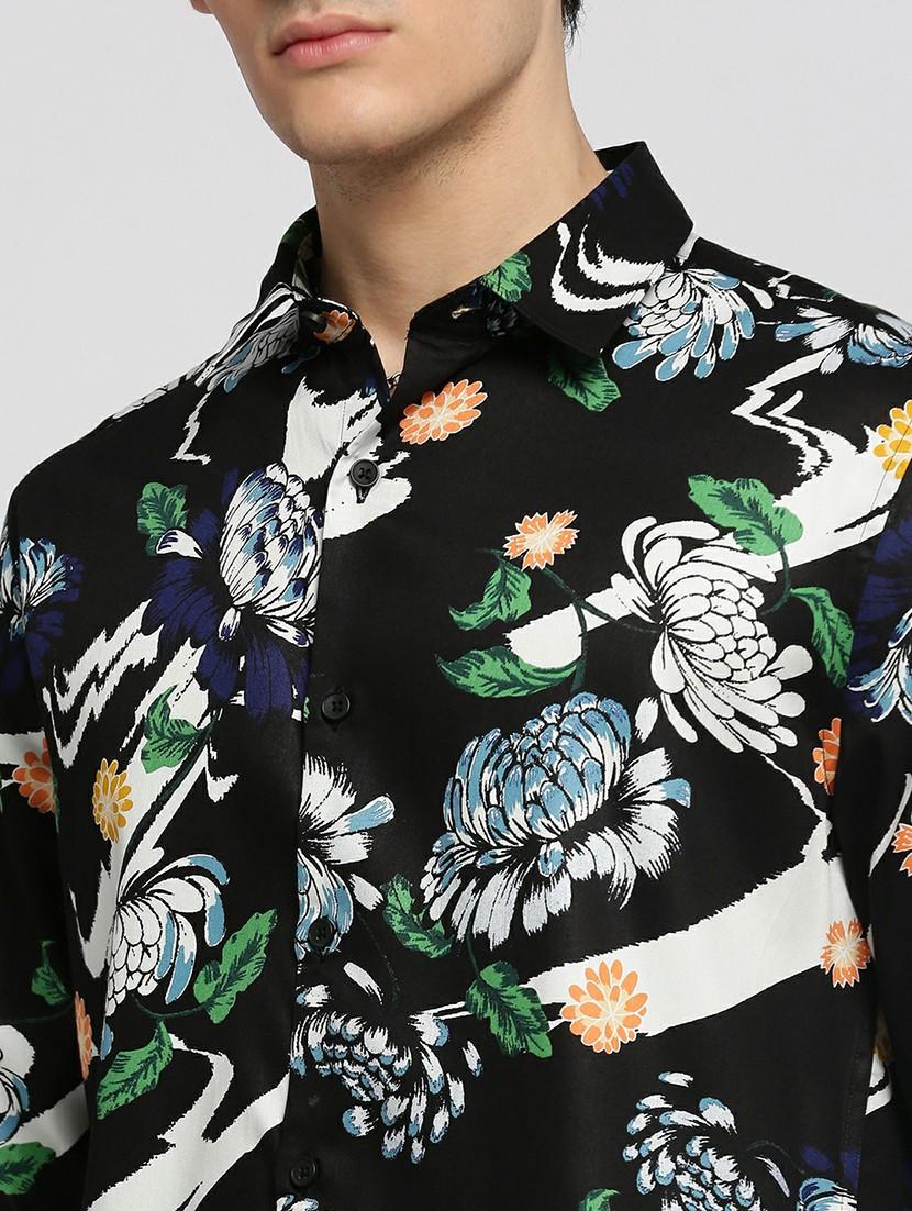 black cotton blend casual shirt - 20598796 - Standard Image - 5