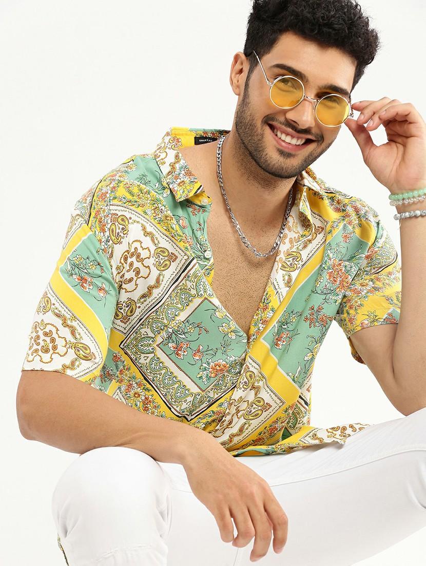 multi colored cotton blend casual shirt - 20598812 - Standard Image - 3