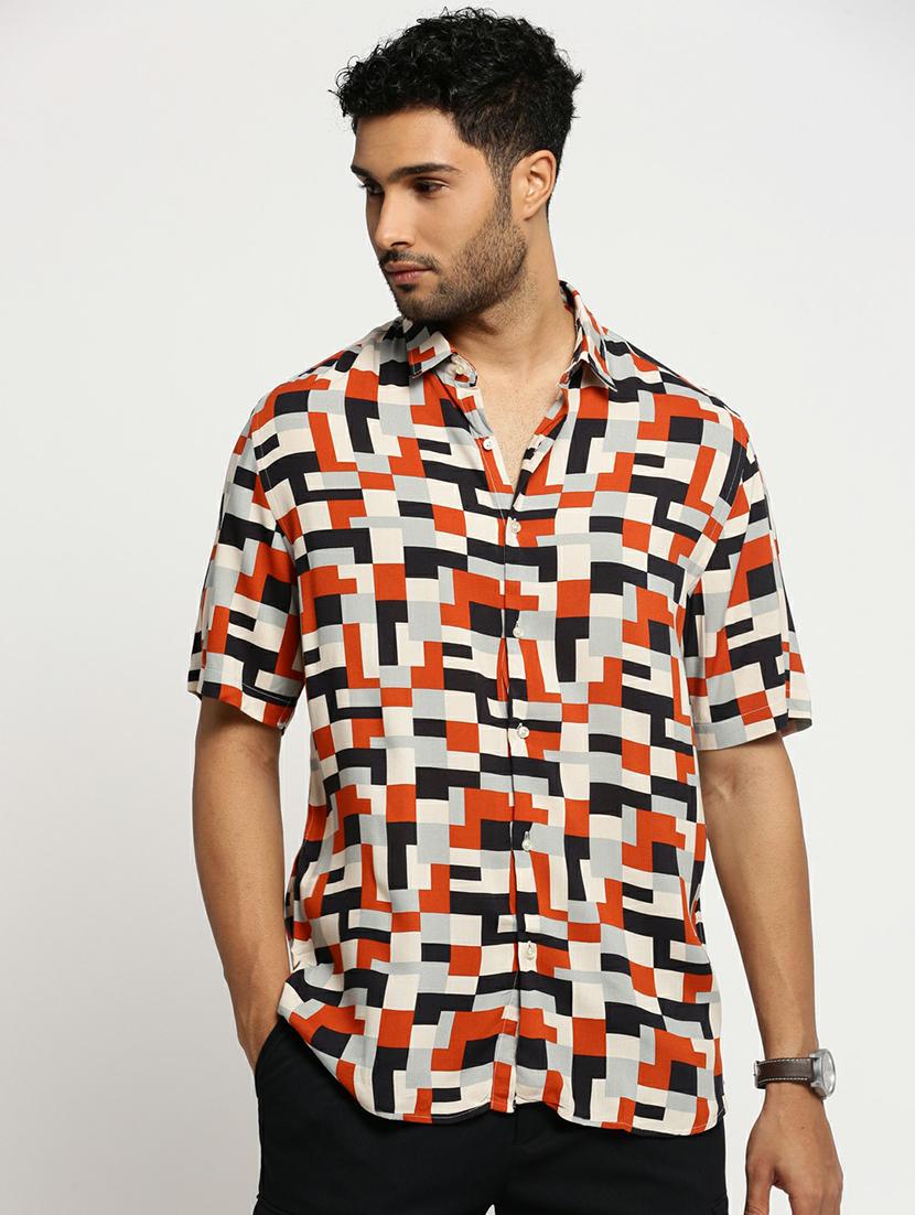 multi colored cotton blend casual shirt - 20598813 - Zoom Image - 0