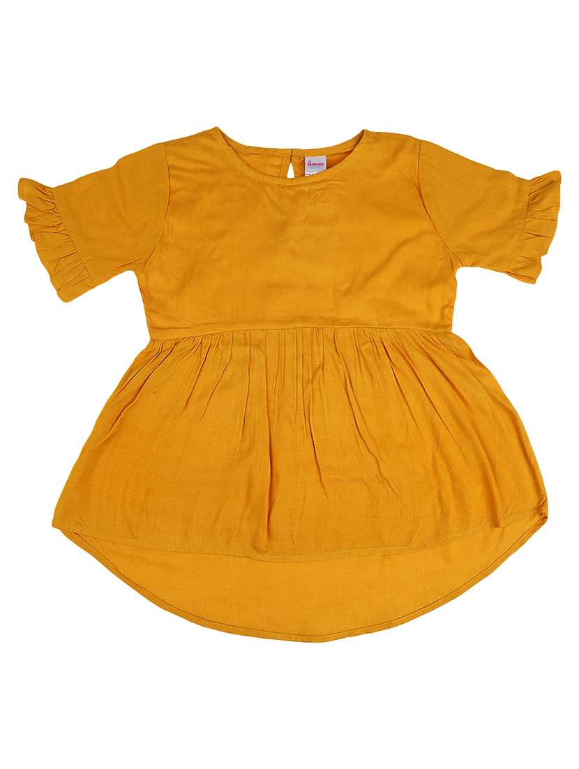 solid yellow rayon top