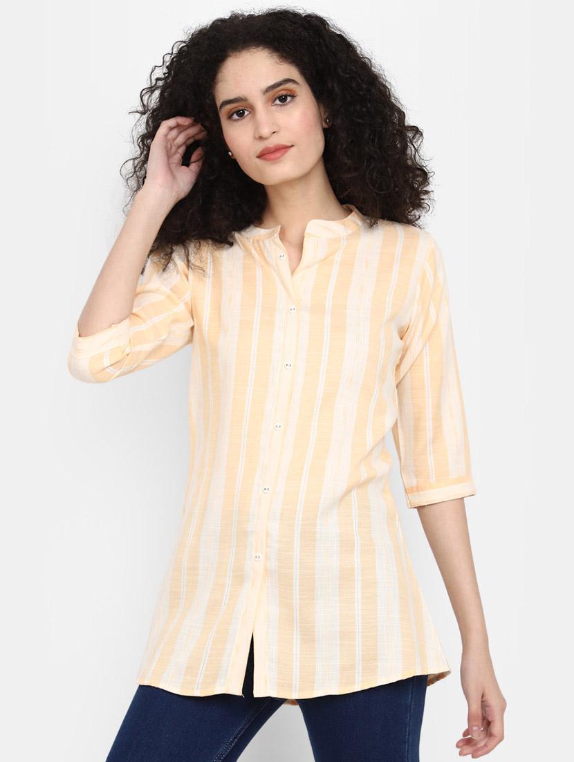 orange cotton striped top - 20600096 - Zoom Image - 0