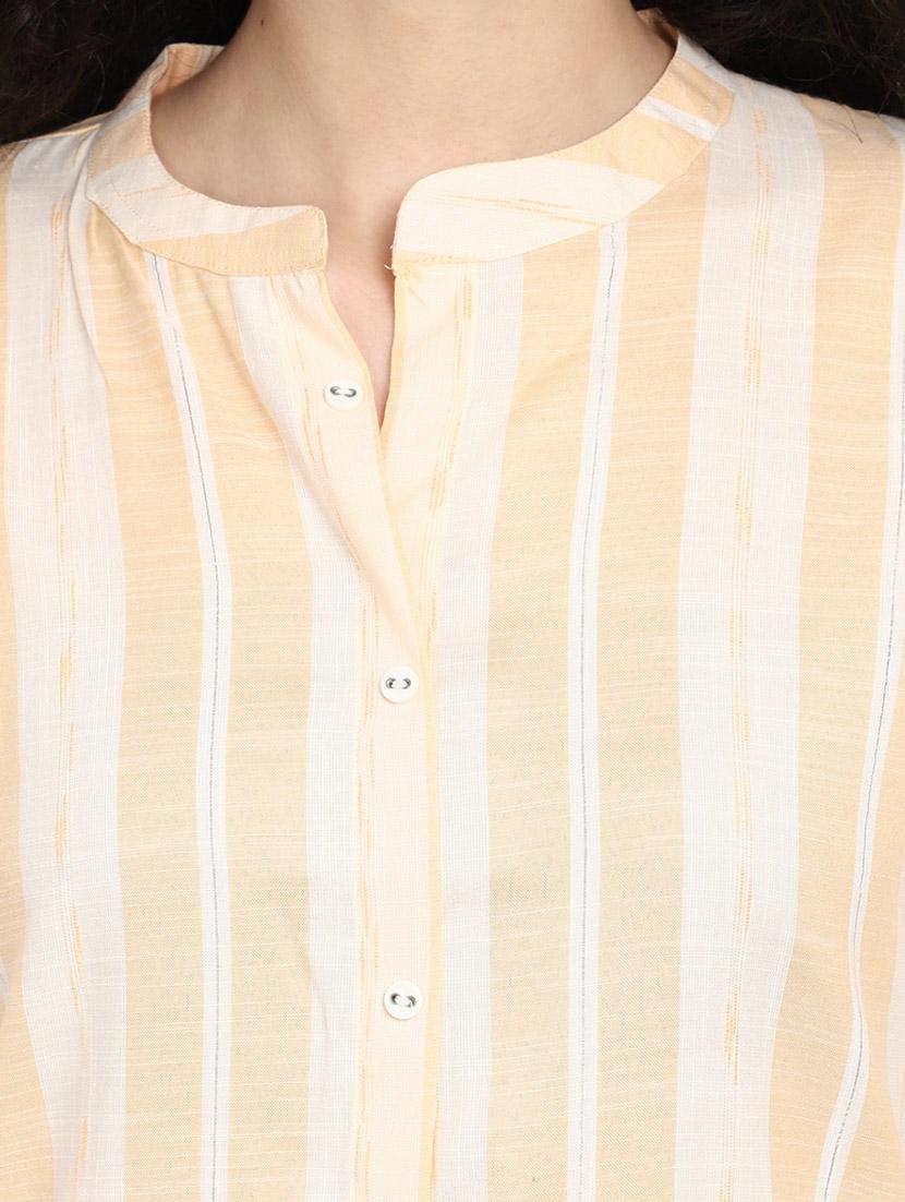 orange cotton striped top - 20600096 - Standard Image - 5