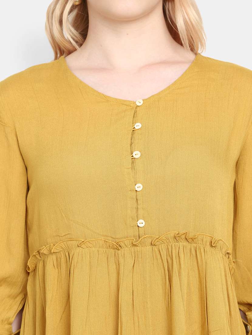 gold rayon a line top - 20600192 -  Standard Image - 5