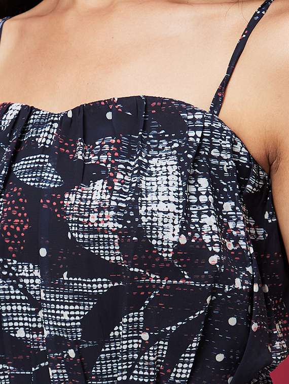 women black printed full leg jumpsuit - 20600246 -  Standard Image - 3