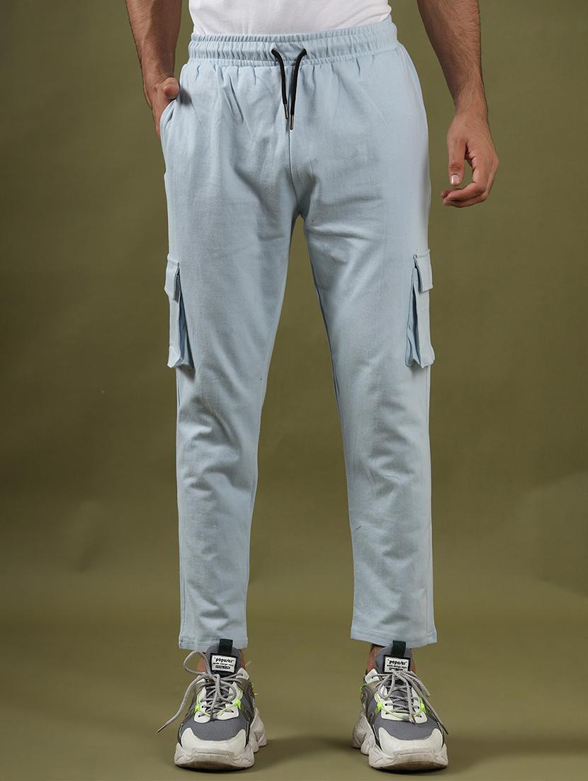 men purist blue solid ankle length track pants - 20600812 - Zoom Image - 0