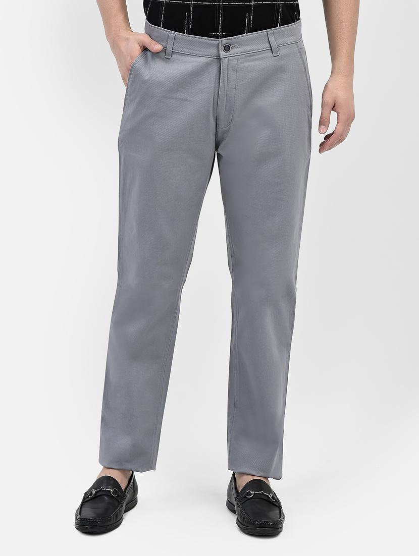 men grey flat front casual trouser - 20601215 - Zoom Image - 0