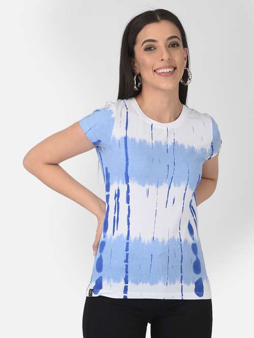 women all ovr print round neck t-shirt - 20601357 -  Standard Image - 0