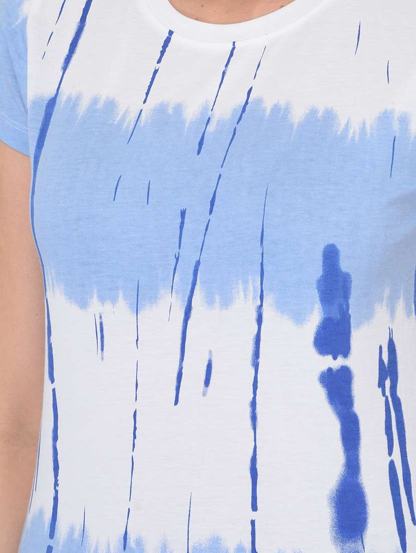 women all ovr print round neck t-shirt - 20601357 - Standard Image - 5