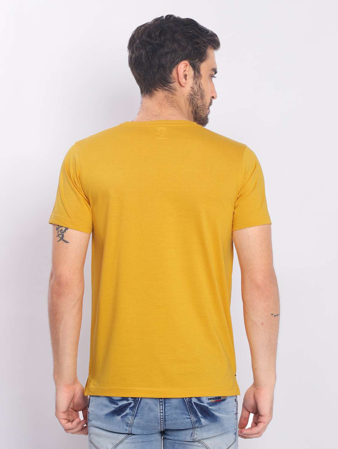 yellow short sleeve t-shirt - 20601402 - Standard Image - 3