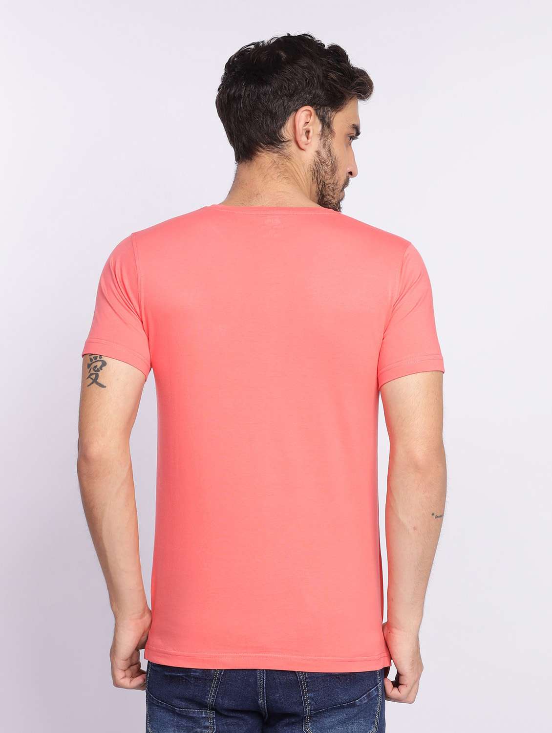 pink plain short sleeve t-shirt - 20601470 -  Standard Image - 3
