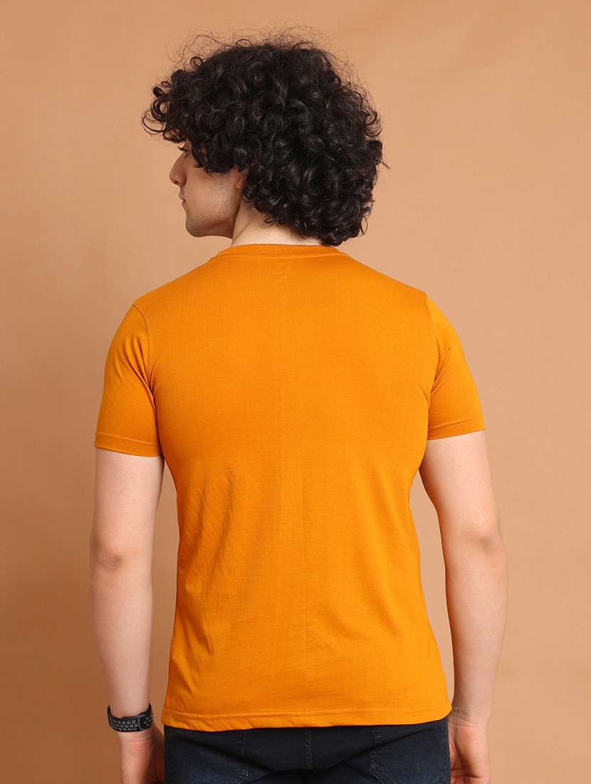 orange plain short sleeve t-shirt - 20601472 - Standard Image - 3