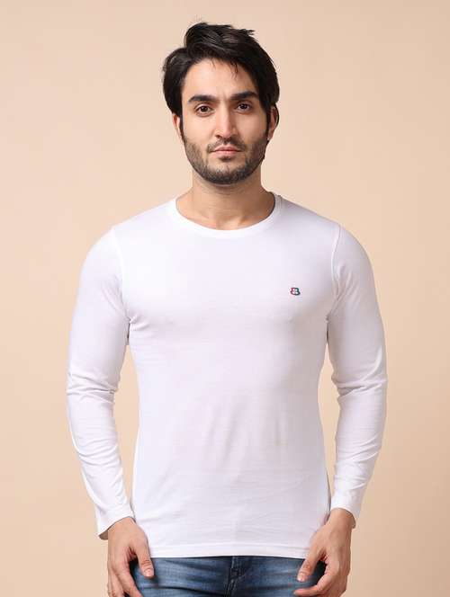 white plain long sleeve t-shirt - 20601481 - Standard Image - 0