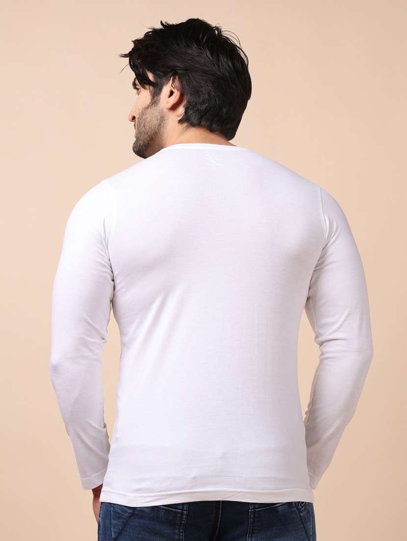 white plain long sleeve t-shirt - 20601481 - Standard Image - 3